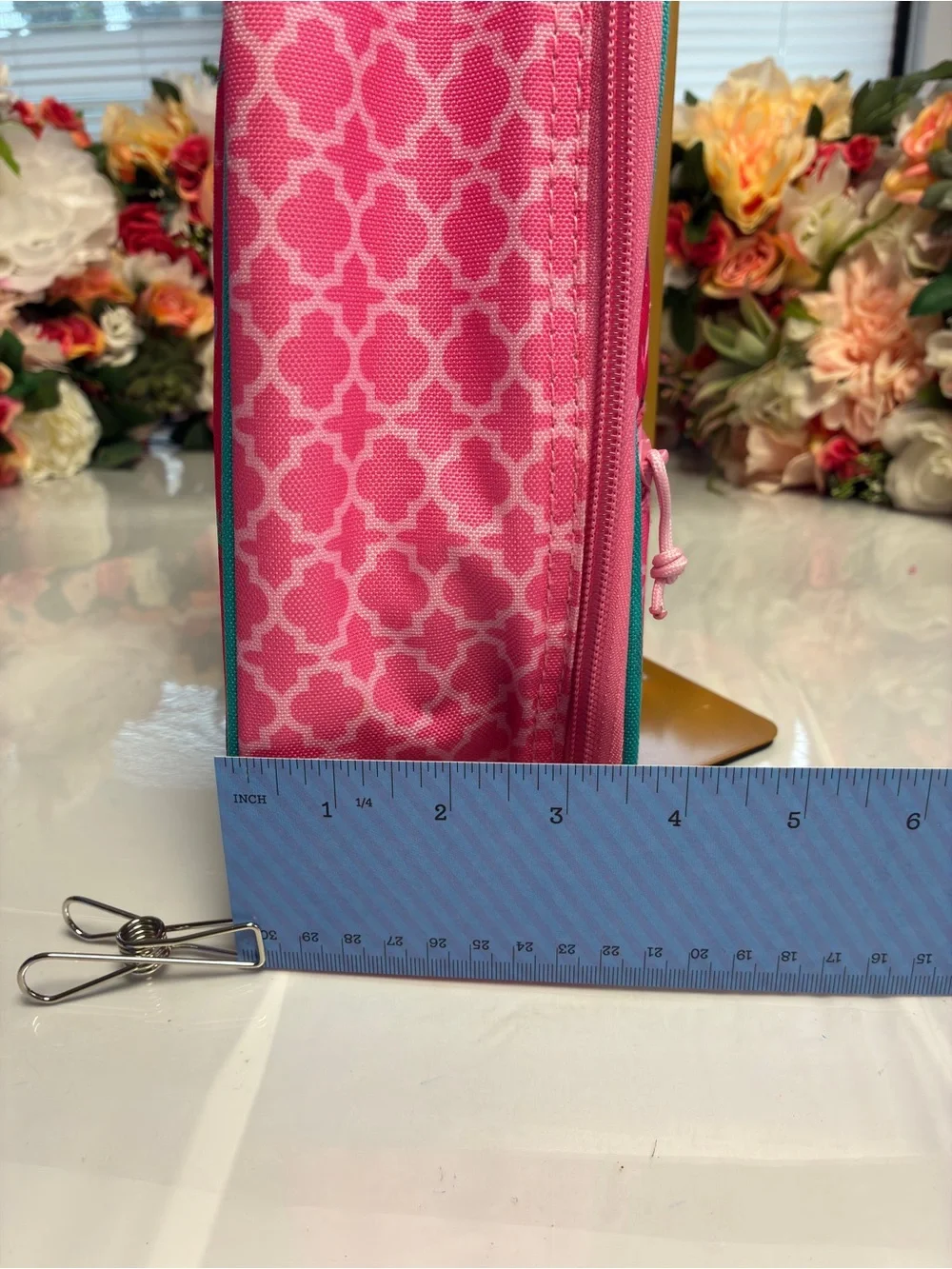 Stephen Joseph Princess Insulated Lunch Box Pink Teal Kids Zip Lunch Bag Pocket
